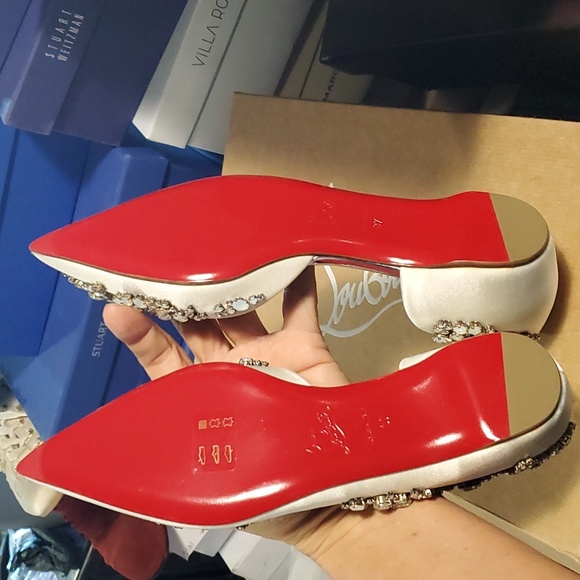 Sz 37 NIB $2950 Louboutin crystal encrusted flats - Picture 6 of 13